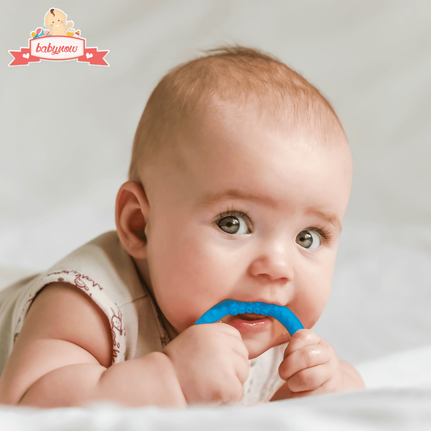 BABY Teething Ring - Sensory Teether Soother Pacifier 2.5"