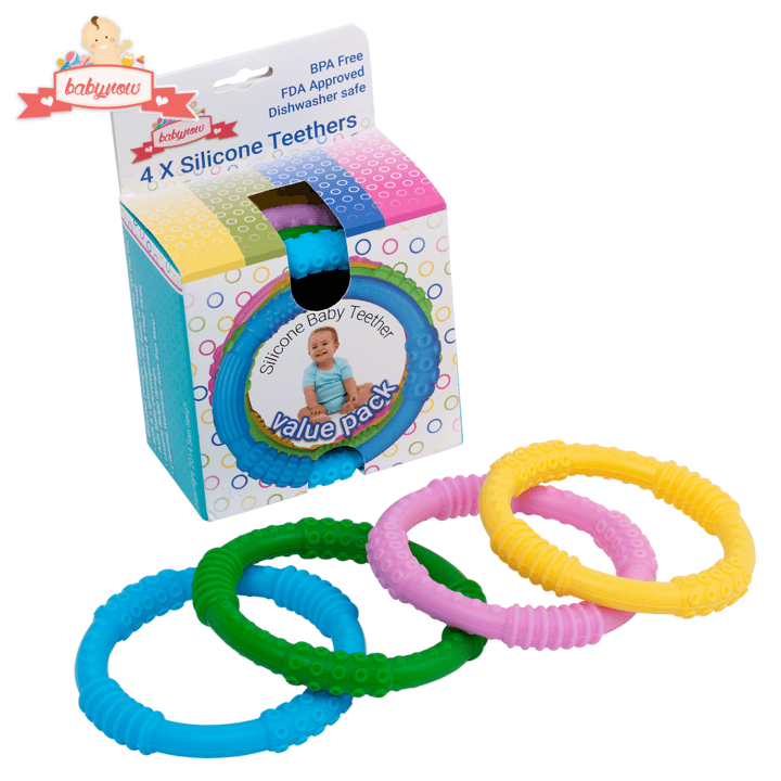 teething rings 4 pack